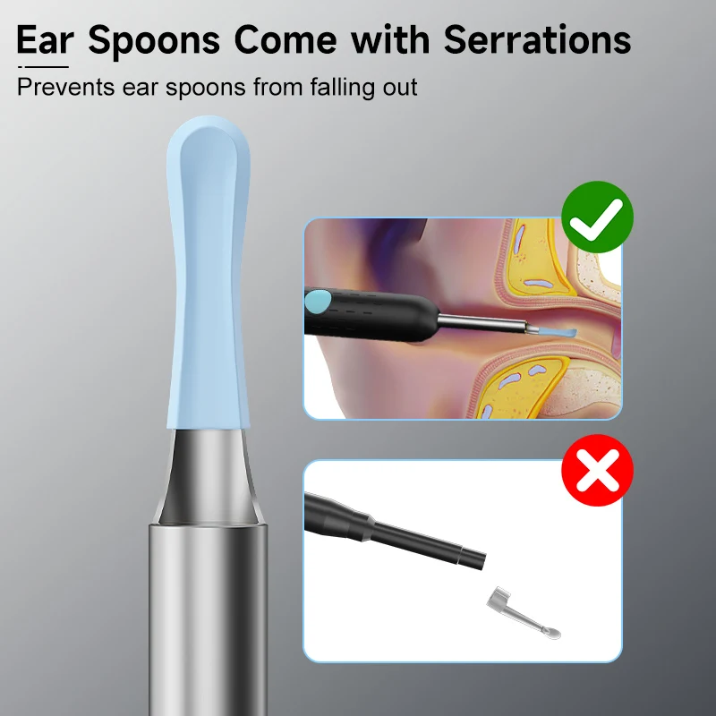 Ultra Thin 4.2mm Visual Wireless Ear Scope for IOS/Android Ear Picker 1080P Camera HD WiFi Otoscope for Ear Cleaning Skin Check
