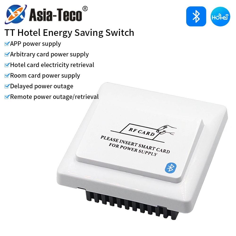 TTHotel Key Energy Saving Switch Saver AC85-265V 2.4GHz 13.56Mhz Card Contactless TTHotel Power Saver App Remote On Off