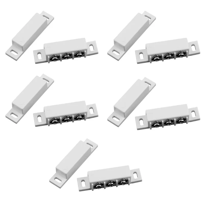 

【ELEVATE LIFE】For Enhanced Home Safety 10Pcs Magnetic Reed Switch Door Window Security Alarm System Normally Nc Closed(NO) Conta