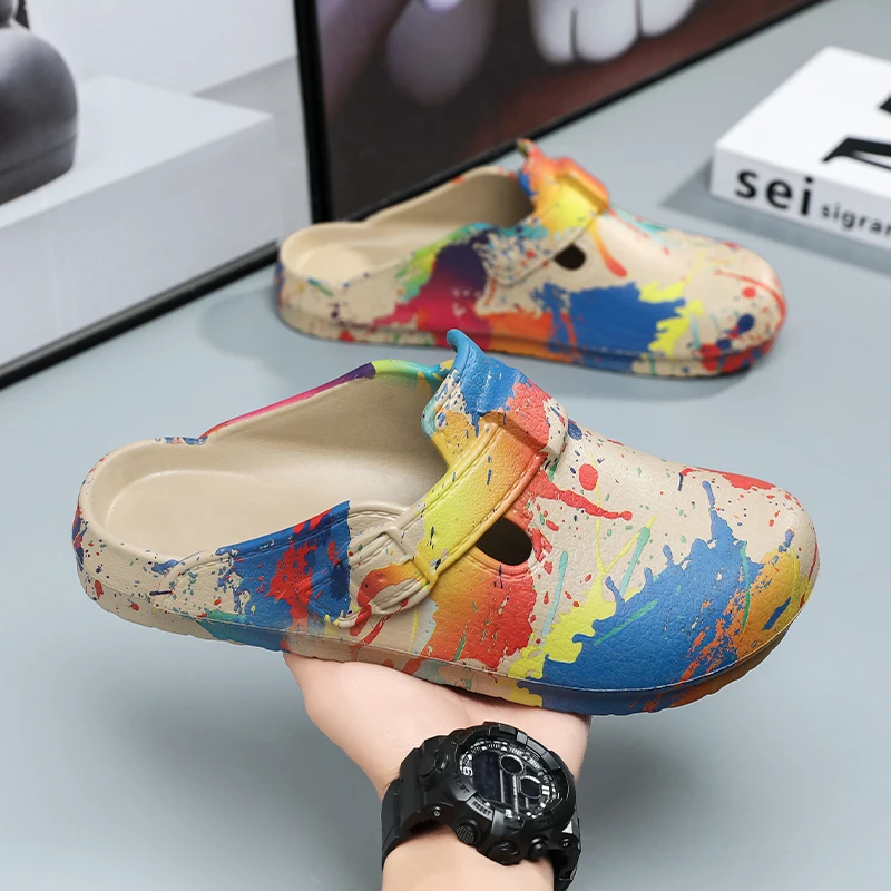 Embroidery Art Painting - Sendal Selop EVA Tertutup untuk Pria