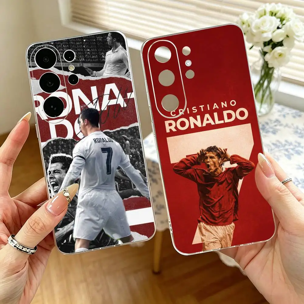 C-Cristiano R-Ronaldo   Phone Case For Samsung S25,S24,S21,S22,S23,S30,Ultra,S20,Plus,Fe,Note,10,9,5G Transparent Cover
