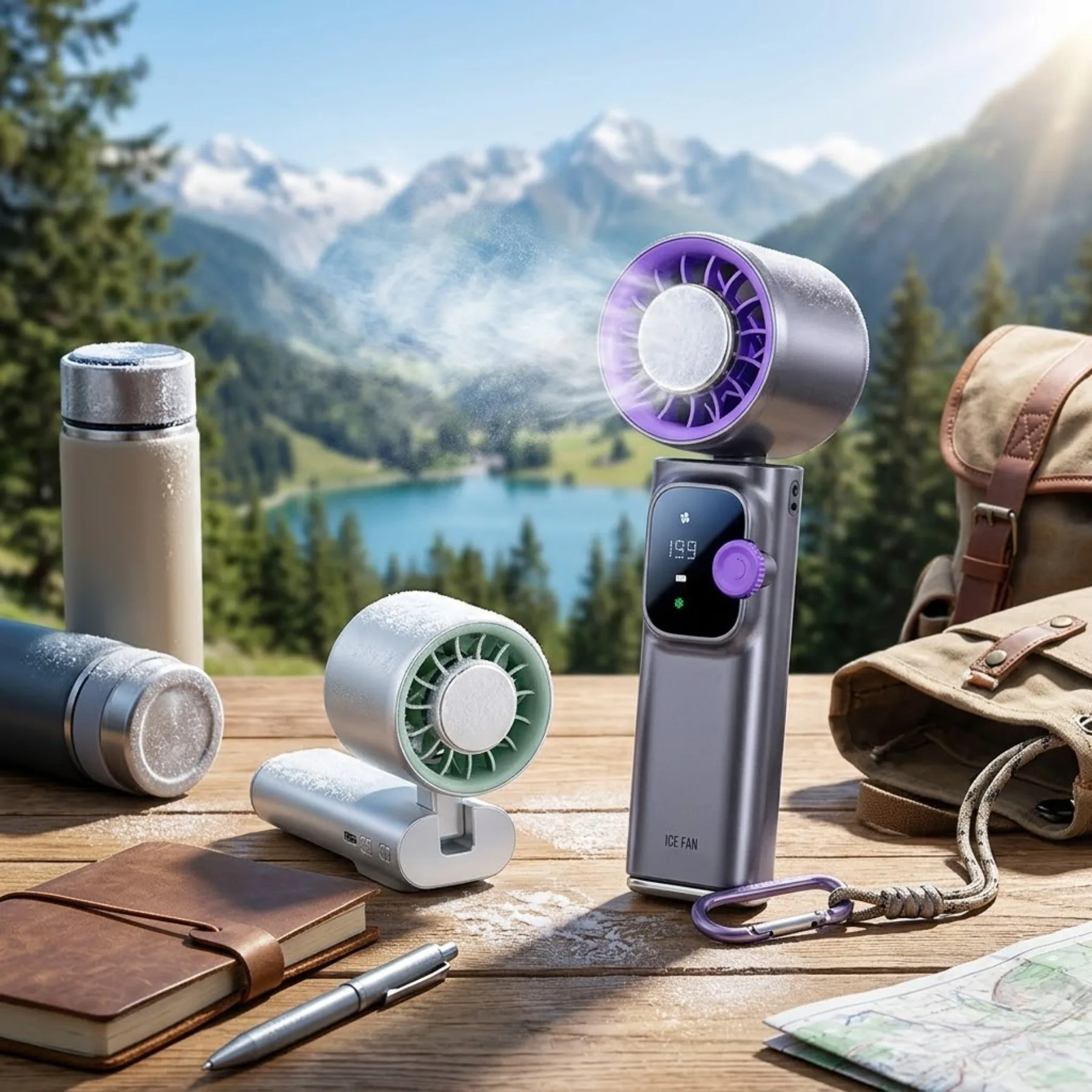Mi Outdoor Foldable Portable Handheld Fan Mini Cooling Rechargeable 4000mAh 199-level Free Control High Speed Turbo Fan