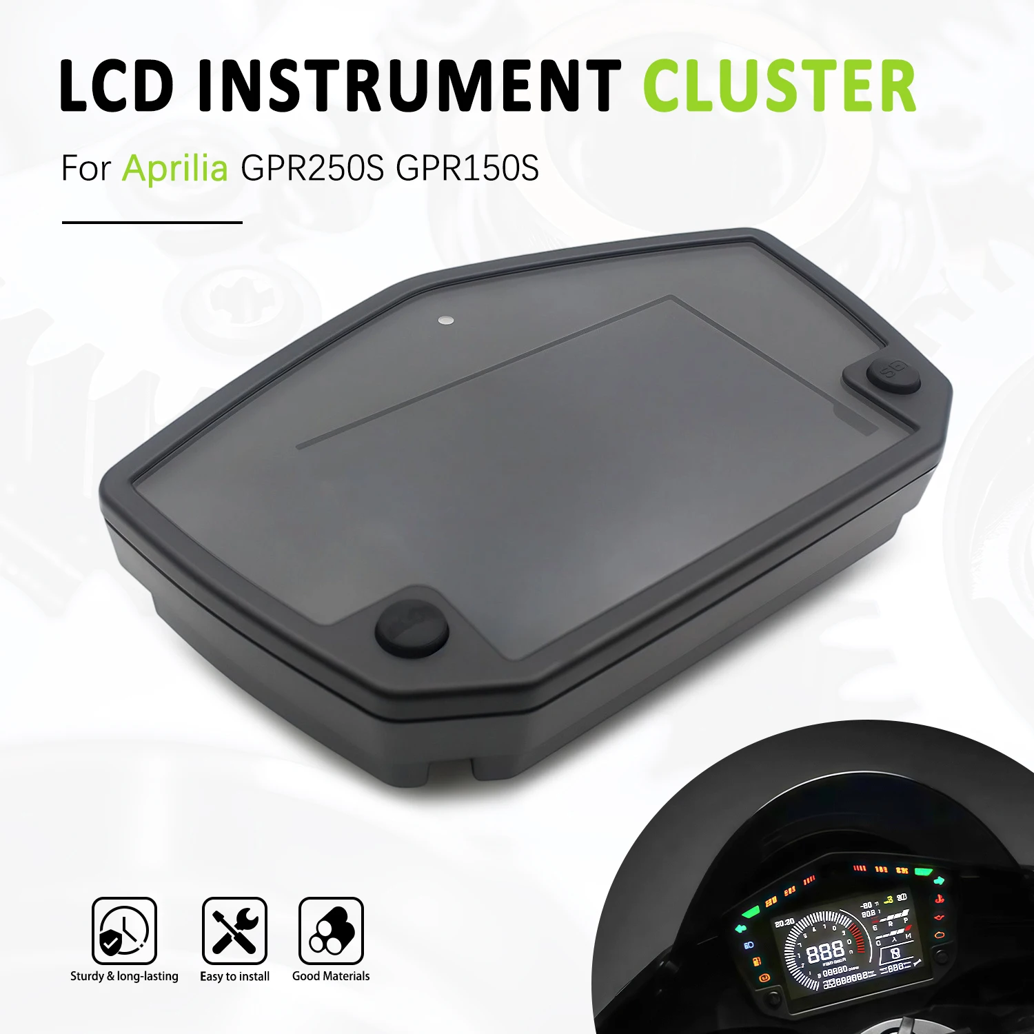 

Motorcycle Speedometer Instrument Case For Aprilia GPR250S GPR150S 34-pin Kilometer Odometer Shell Tachometer Housing Cover