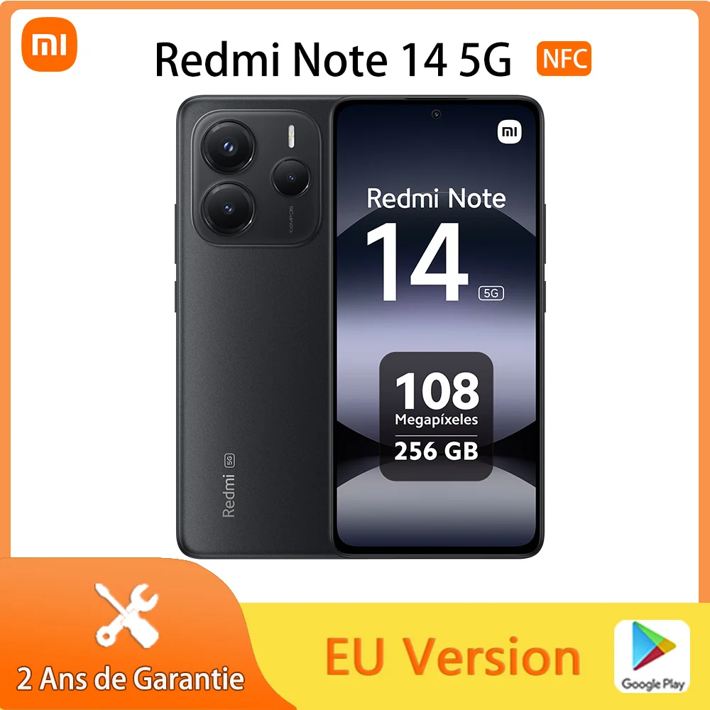 Xiaomi Redmi Note 14 5G, NFC, smartphone, MediaTek Dimensity 7025-Ultra, screen AMOLED, inches, 120Hz, Al 108 MP camera system with OlS