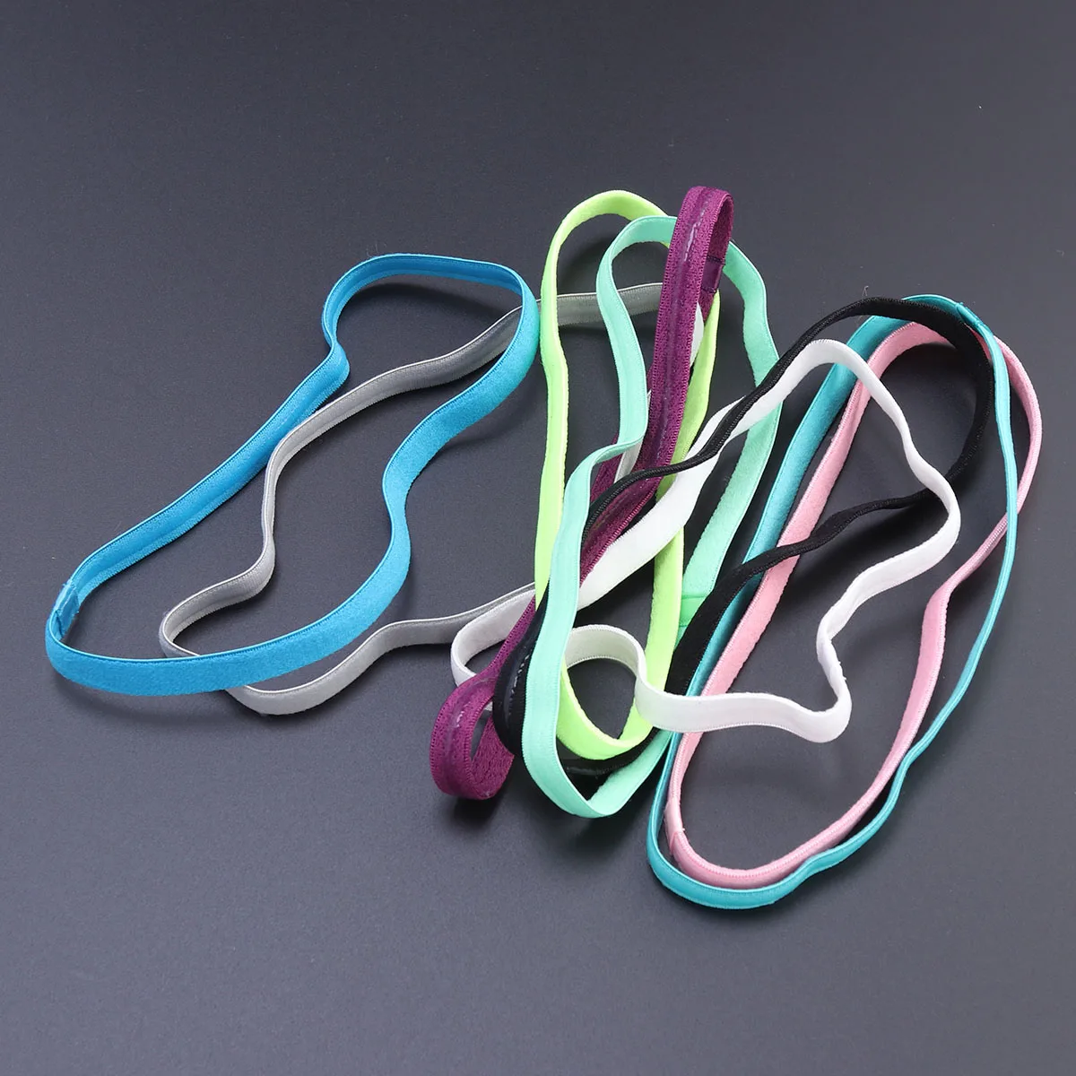 

9 шт. повязки на голову для занятий спортом, бегом, мягкие эластичные, безопасные посадки, мини-повязка для волос, повязка на голову для занятий йогой, тренажерный зал, фитнес