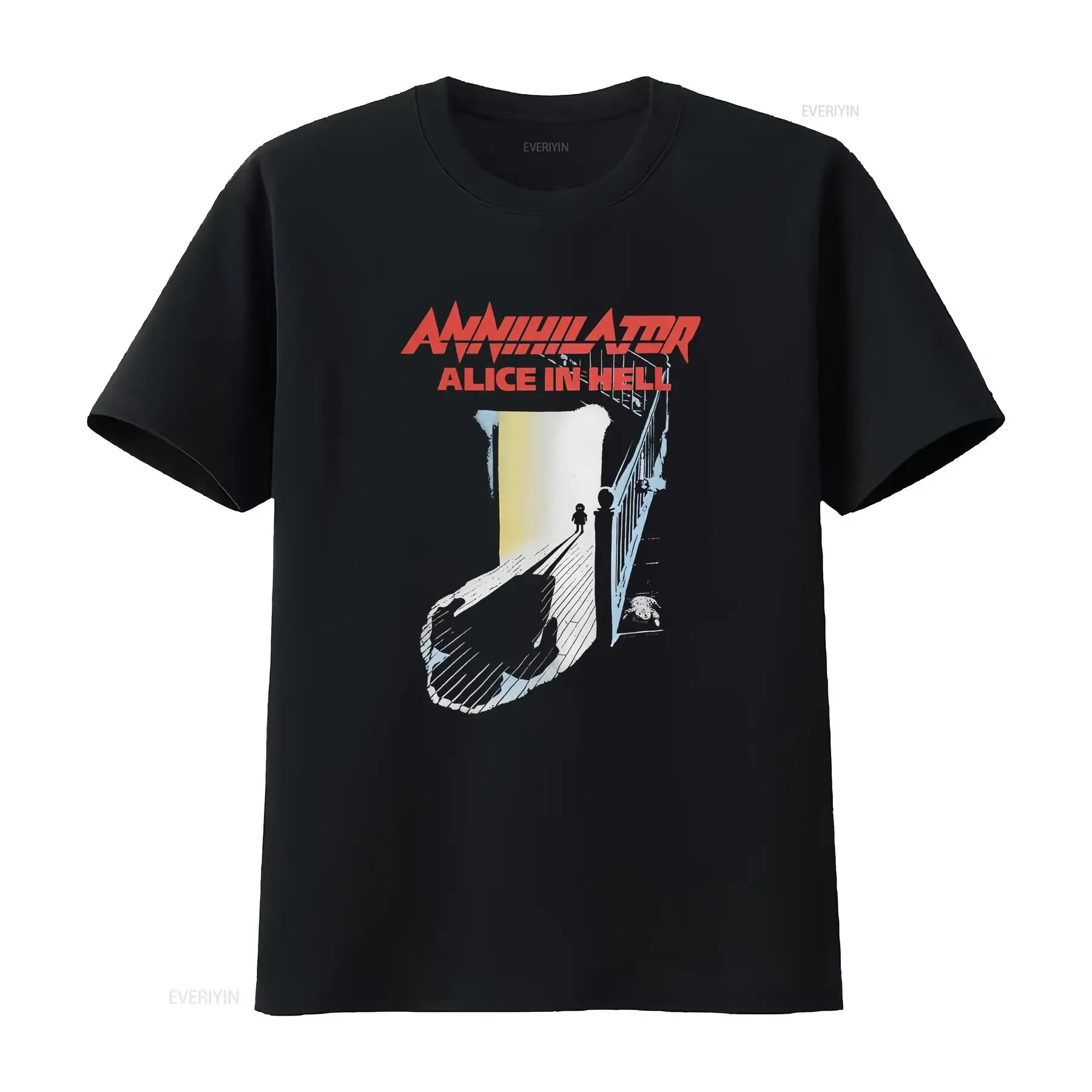 Annihilator Band Black T Shirt Cotton Full Size S 5XL RM962 vintage Washed Slightly Casual Breathable Unisex Stretched