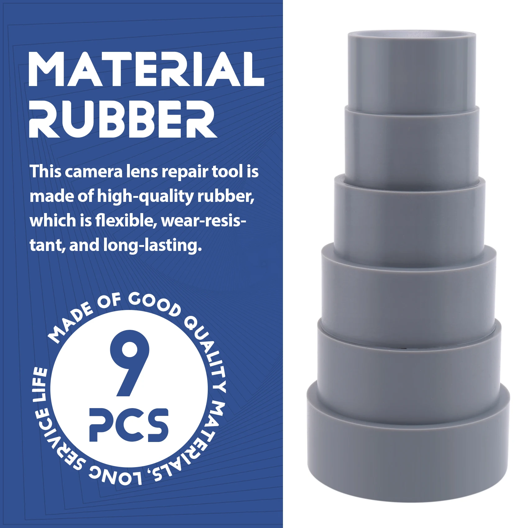 AA91 9Pcs/Set Lens Repair Tool Kit for Camera DSLR Ring Removal Rubber 8-83Mm Photo Studio Accessories