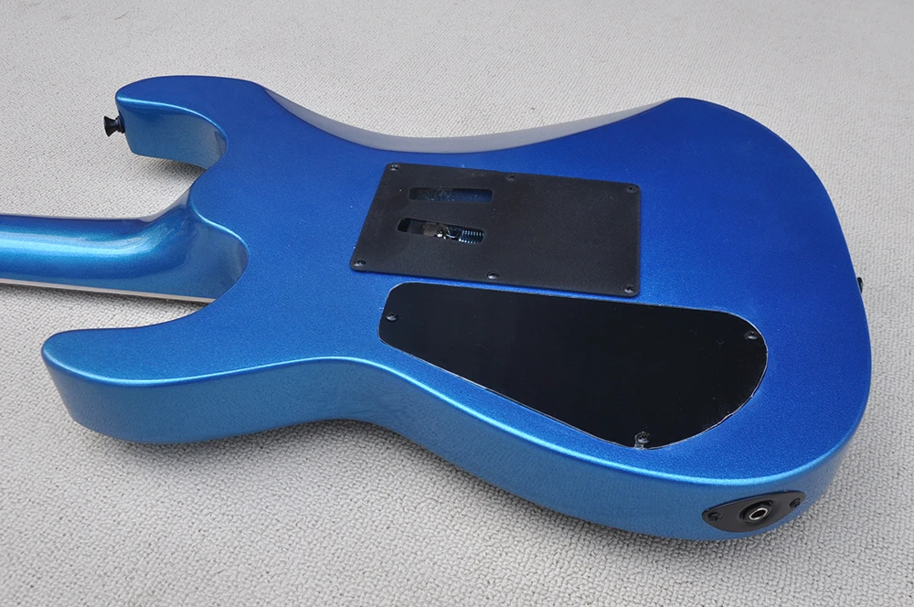 Metallic Blue Electric Guitar with Tremolo,Rosewood Fretboard with 24 Frets,Customize Logo/Color Available