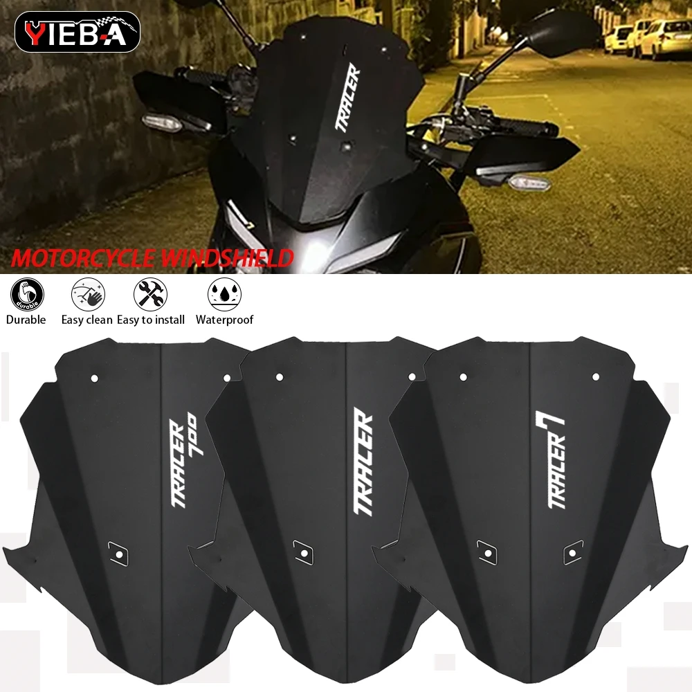 

TRACER 7GT 7 YIEBA Windscreen For YAMAHA TRACER700 2020 -2024 Front Windshield Spoiler Air Deflector Reduce Wind Speed Airflow