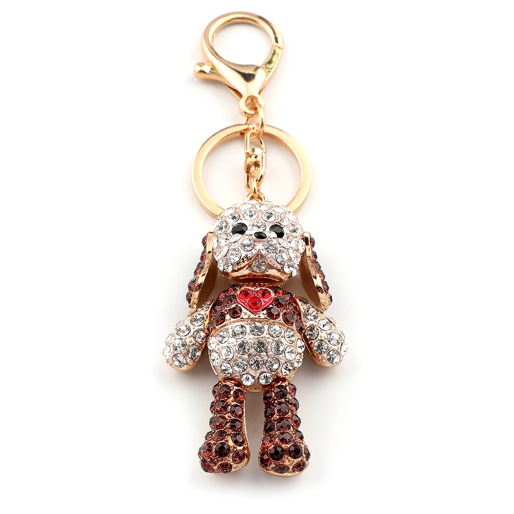 Niedlicher Hasen-Schlüsselanhänger für Damen und Herren, voller Glitzer, Strass, schöne Handtaschen-Dekoration, Tier-Schlüsselanhänger, Schmuck, Geschenke – Detail 8