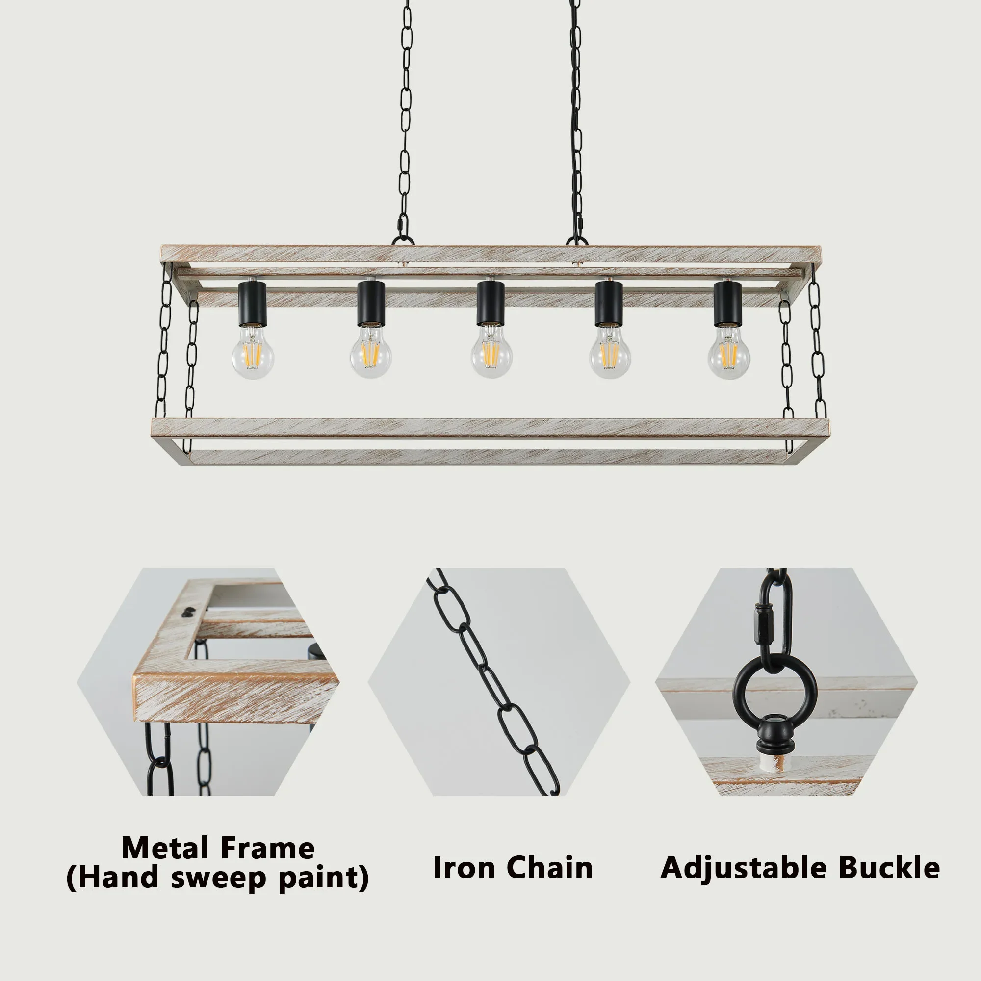 Imagem -04 - Pingente de Metal para Kitchen Island Farmhouse Cage E26 Open Geometric Frame Dinning Kitchen