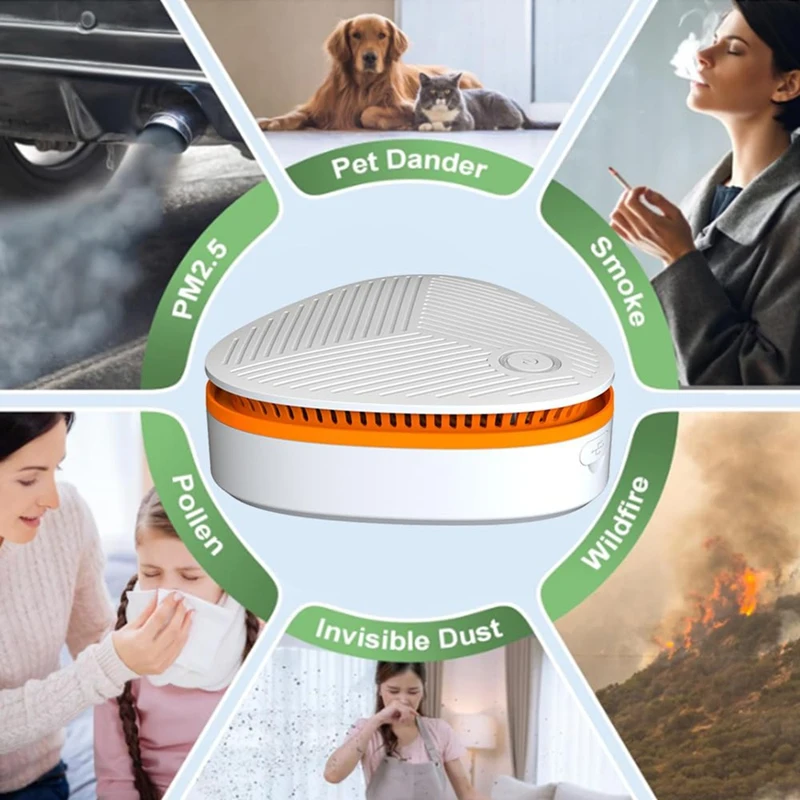 ABPQ-Macchina per la rimozione degli odori per l'odore di fumo, mini purificatore d'aria per la rimozione degli odori, deodorante per l'eliminatore di odori per camere da letto, servizi igienici