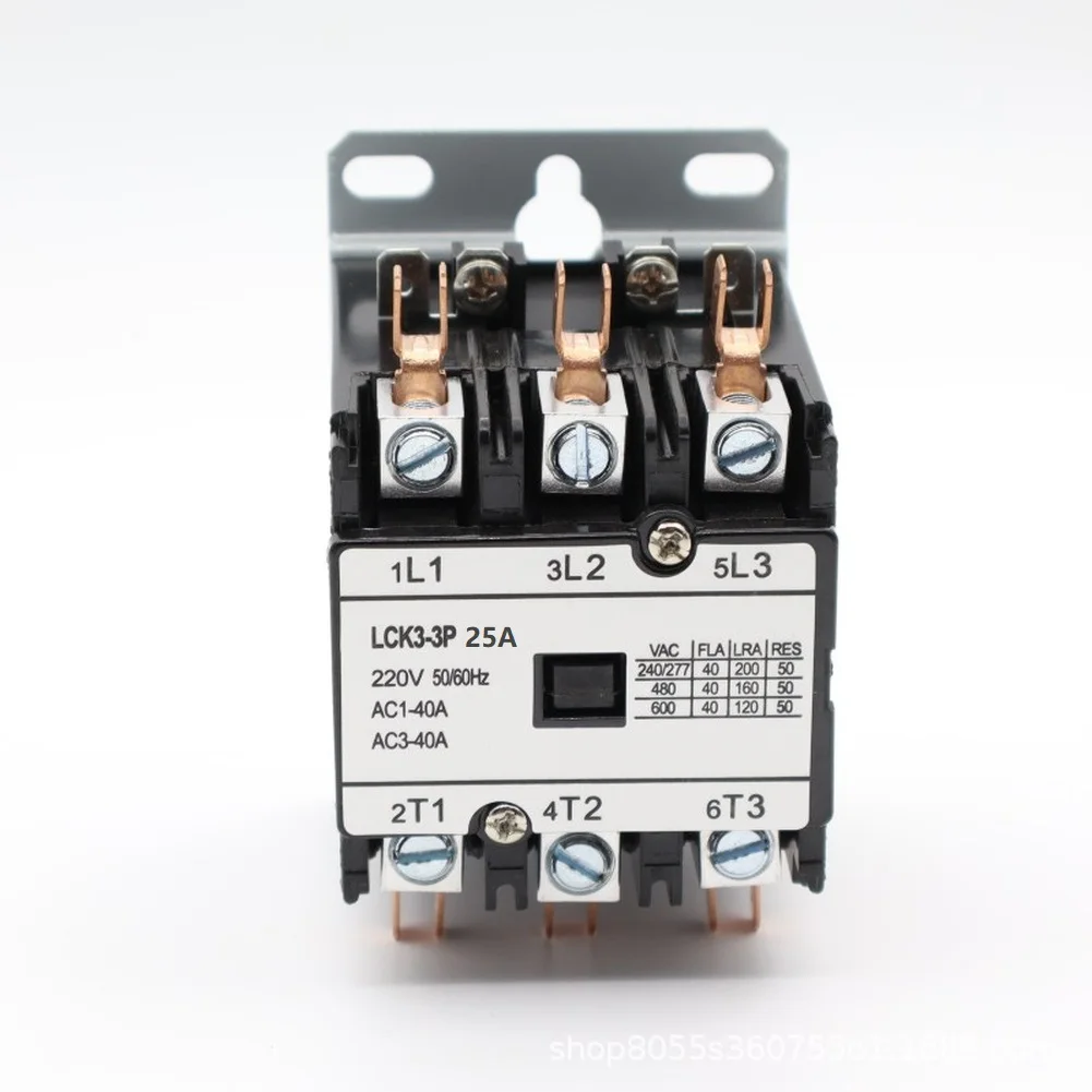 3P AC Contactor 220V 25A 30A 40A Definite Purpose Coil For HVAC Air Conditioning Motor Control Electrical Equipment
