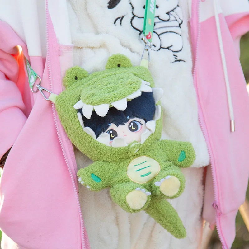 Green Crocodile Doll Clothes for Kids, Cotton Outfit, Idol Accessories, Kawaii Clothes, DIY Birthday Gifts sem Boneca, 20cm