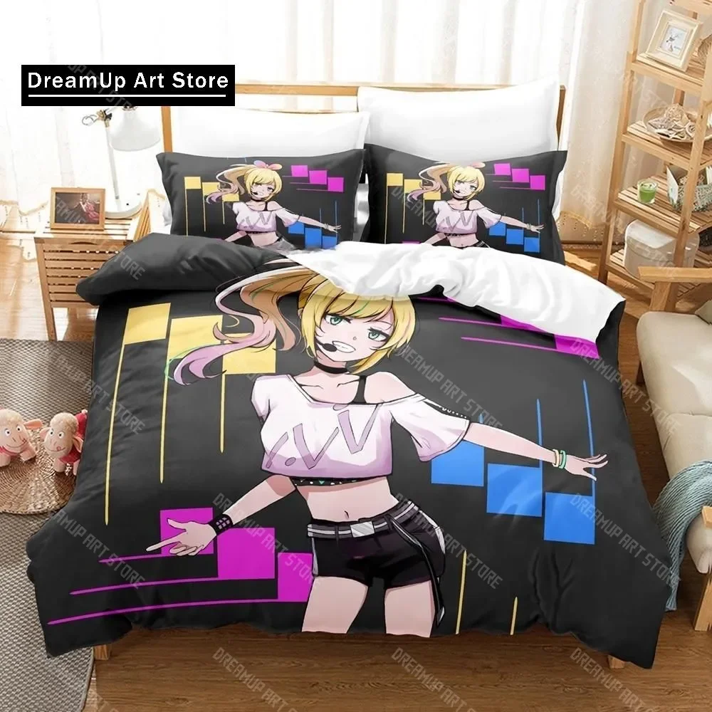 

Комплект постельного белья с 3d принтом аниме Kawaii Girls Kizuna AI Single Twin Full Queen King Size, комплект постельного белья для взрослых и детей, комплекты пододеяльников для спальни
