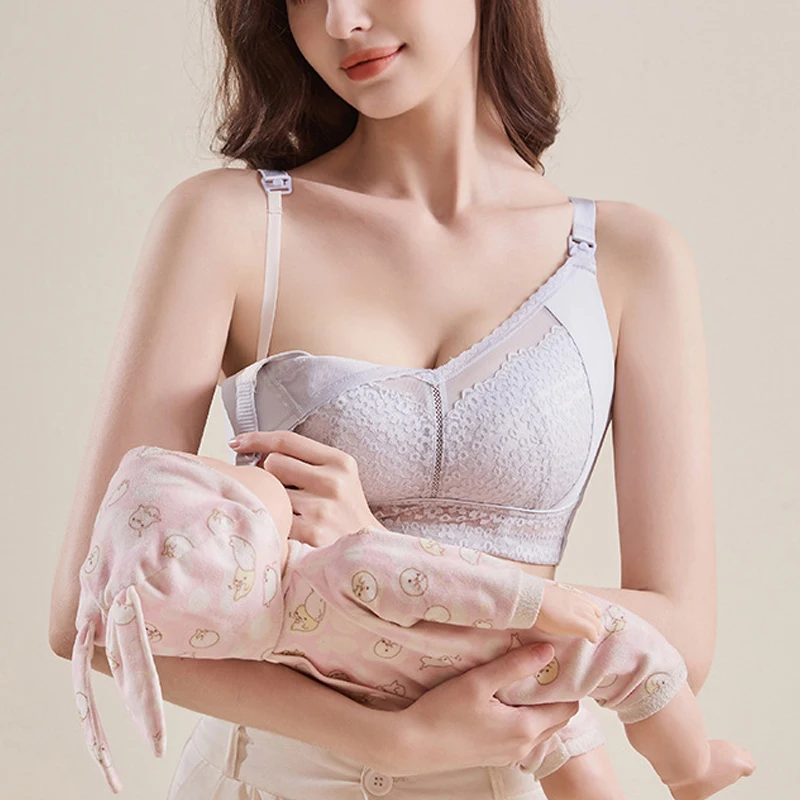 New Arrival Maternity Nursing Bra Lace Pregnant Women Underwear Breastfeeding Bra Plus Size Lactation Bras