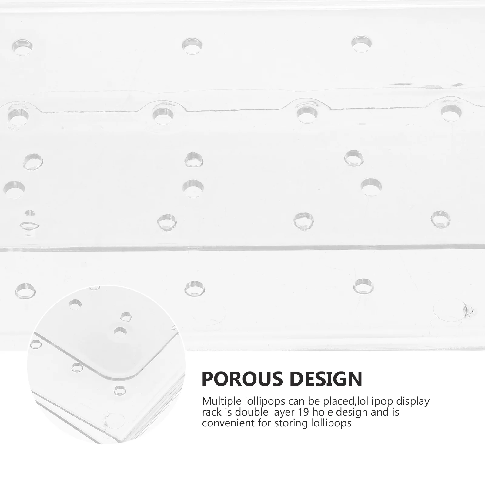

19-Hole Double Layer Lollipop Display Rack Transparent Stand For Candy Shop Lollipop Holder Display Holder Cake Stand Decor