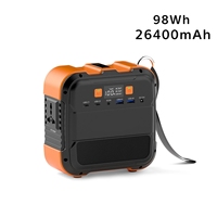 120W Power Station 98Wh 26400mAh Portable Solar Generator Battery Charger Power Bank Outdoor Energy Storage Power Supply 220V