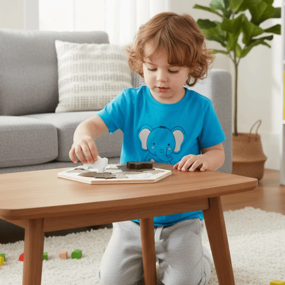 

Brain Burning Dinosaur Wooden Puzzle Farm Animals Home Decor Fruits Jigsaw DIY Assembly Colored Unique Irregular Puzzle