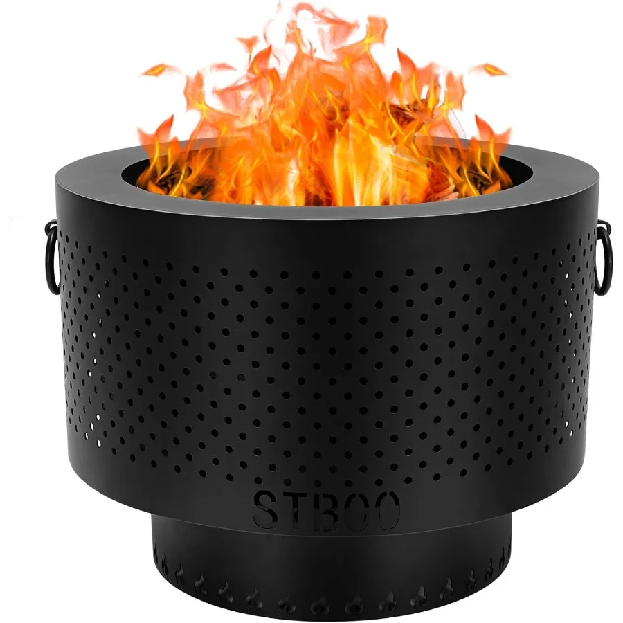 

Костра для пеллет на открытом воздухе с портативной сумкой для хранения 15x11 дюймов бездымные копышки для выжигания древесины на открытом воздухе с низким дымом