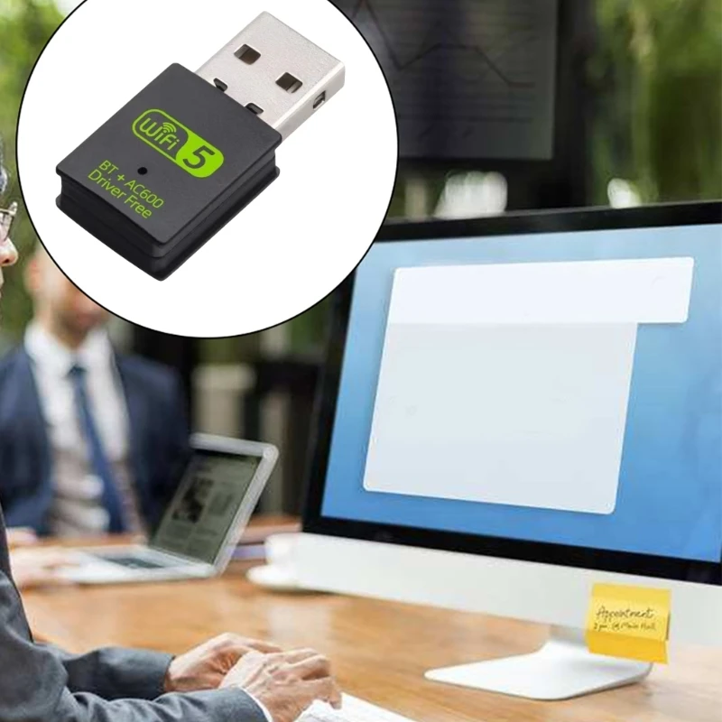 Wireless  Card USB Wifi Adapter BT+AC600 Mini USB WLAN Dongle 600Mbps