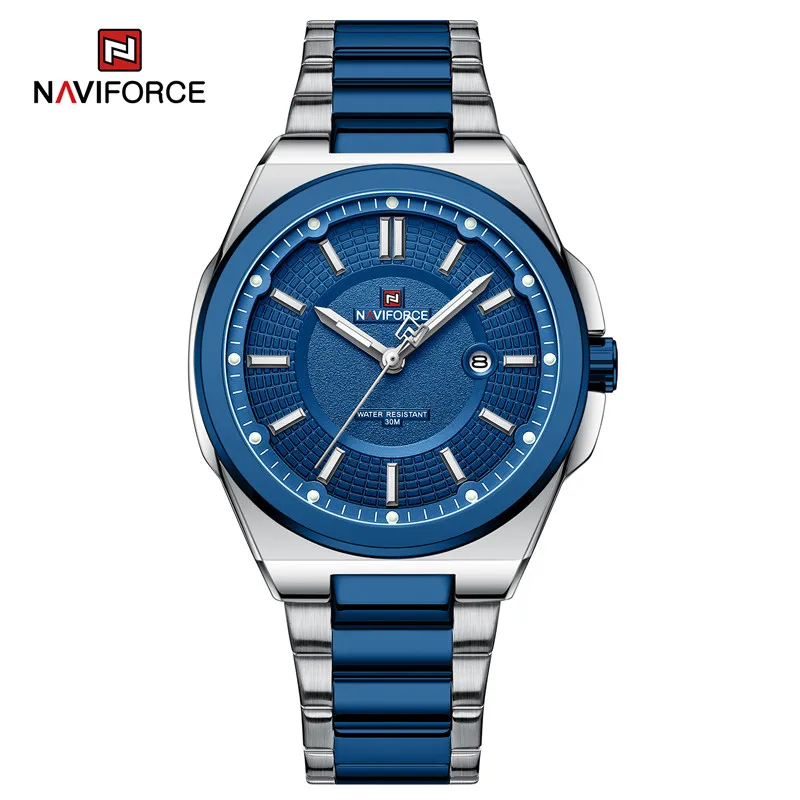Original Marke Navi force neue Uhren für Männer Casual Sport Mann Edelstahl Armbanduhr wasserdichte Quarz klassische Uhr