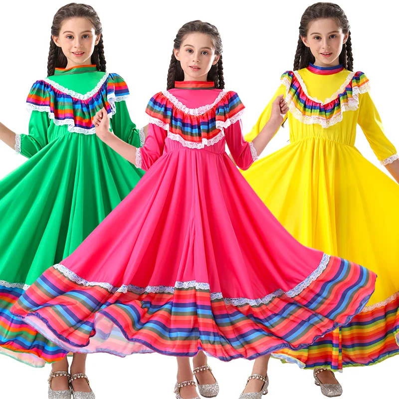 

Child Mexican Costume Boys Traditional Folk Dancer Dress National Style Festival Carnival Folklorico Dance Dress