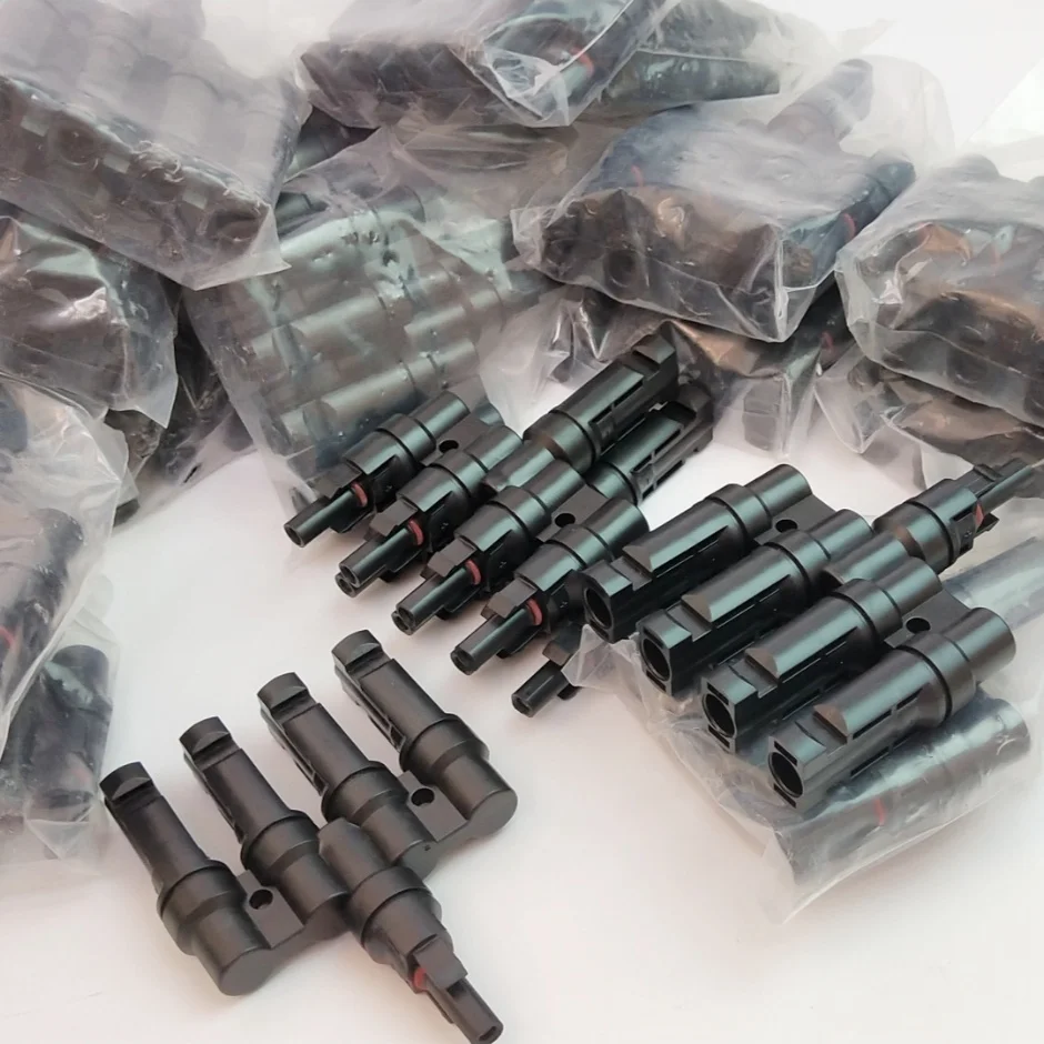 2/3/4/5/6IN 1OUT Solar Energy Adapter 2T 3T 4T 5T 6T Male Female Solar PV T Branch Connectors Solar Panel Cable Splitter Coupler