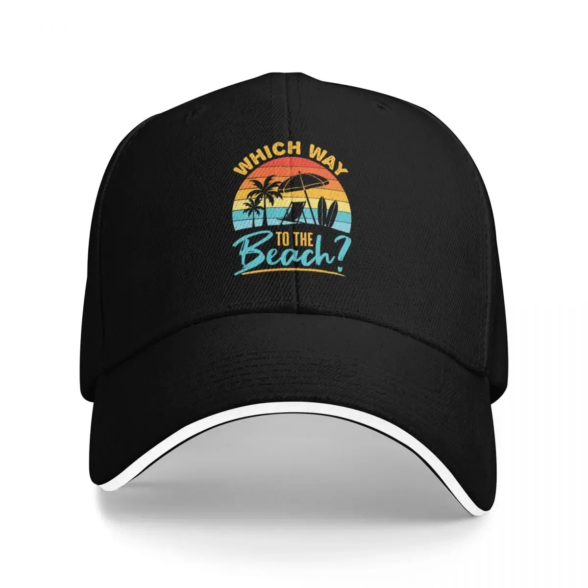 Which Way to the Beach Baseball Cap Trucker Hat Fashion Beach Men's Hats Women's