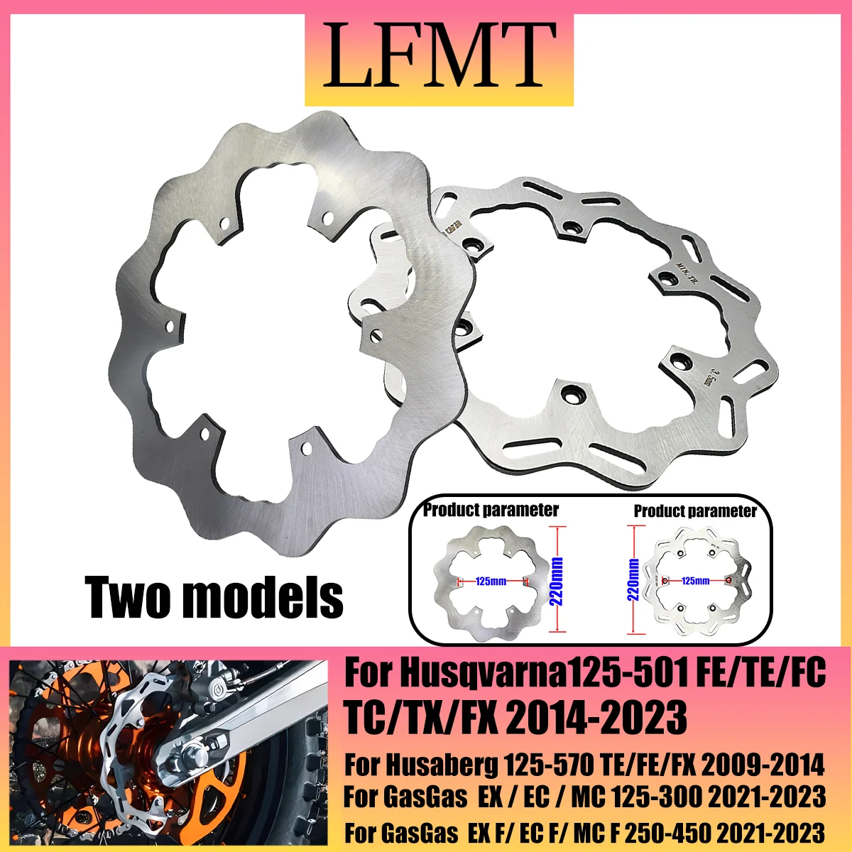 

For KTM EXC EXCF SX SXF XC XCW XCF TPI Six Days 125 200 250 300 350 450 500 FE TE FC TC TX 1994-2023 Motorcycle Rear Brake Discs