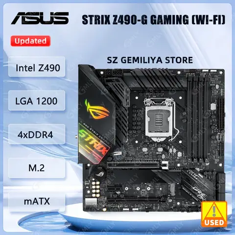 ASUS STRIX Z490-G GAMING(WI-FI) 마더보드 Intel Z490 LGA 1200 DDR4 128GB 지원 Core i3-10100 i5-10500 i7-10700 i9-10900 CPU