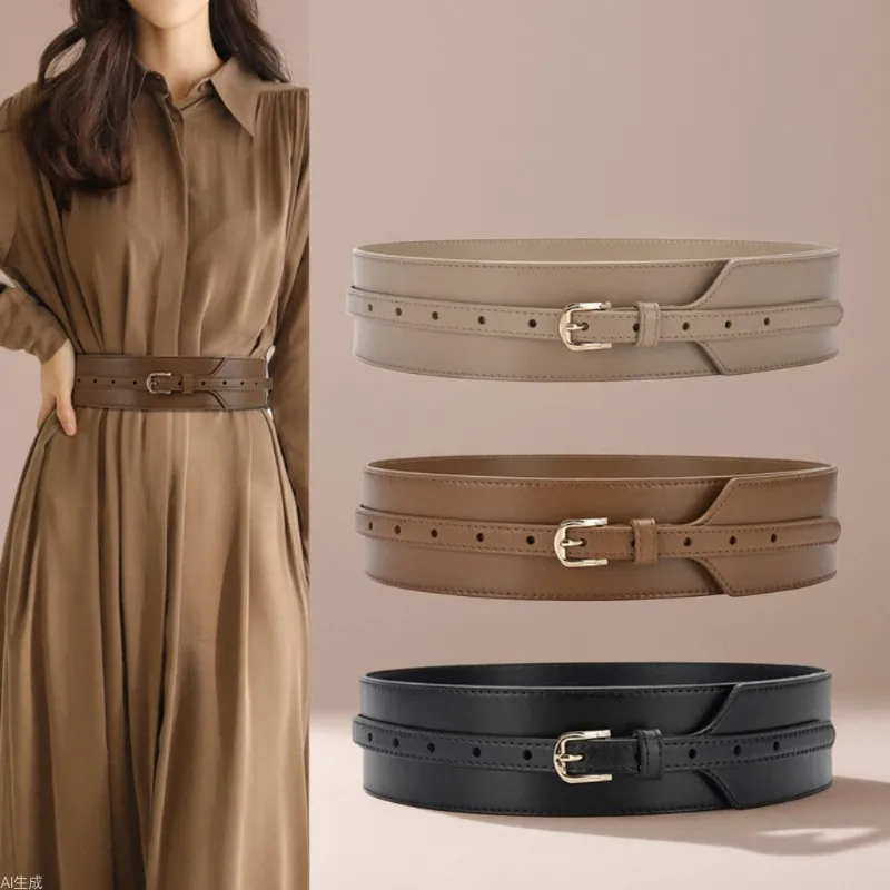 

Coat, belt, women's wide Korean style decoration, dress, coat, fashionable and versatile waist cinching suit waist seal