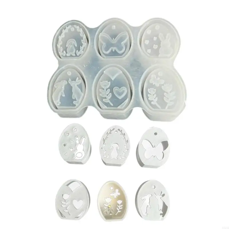 652B Easy Releasing Silicone Mold Ornament Molds Easter Theme Casting Molds for Crafting Eggs for Holiday Gifts and Projects