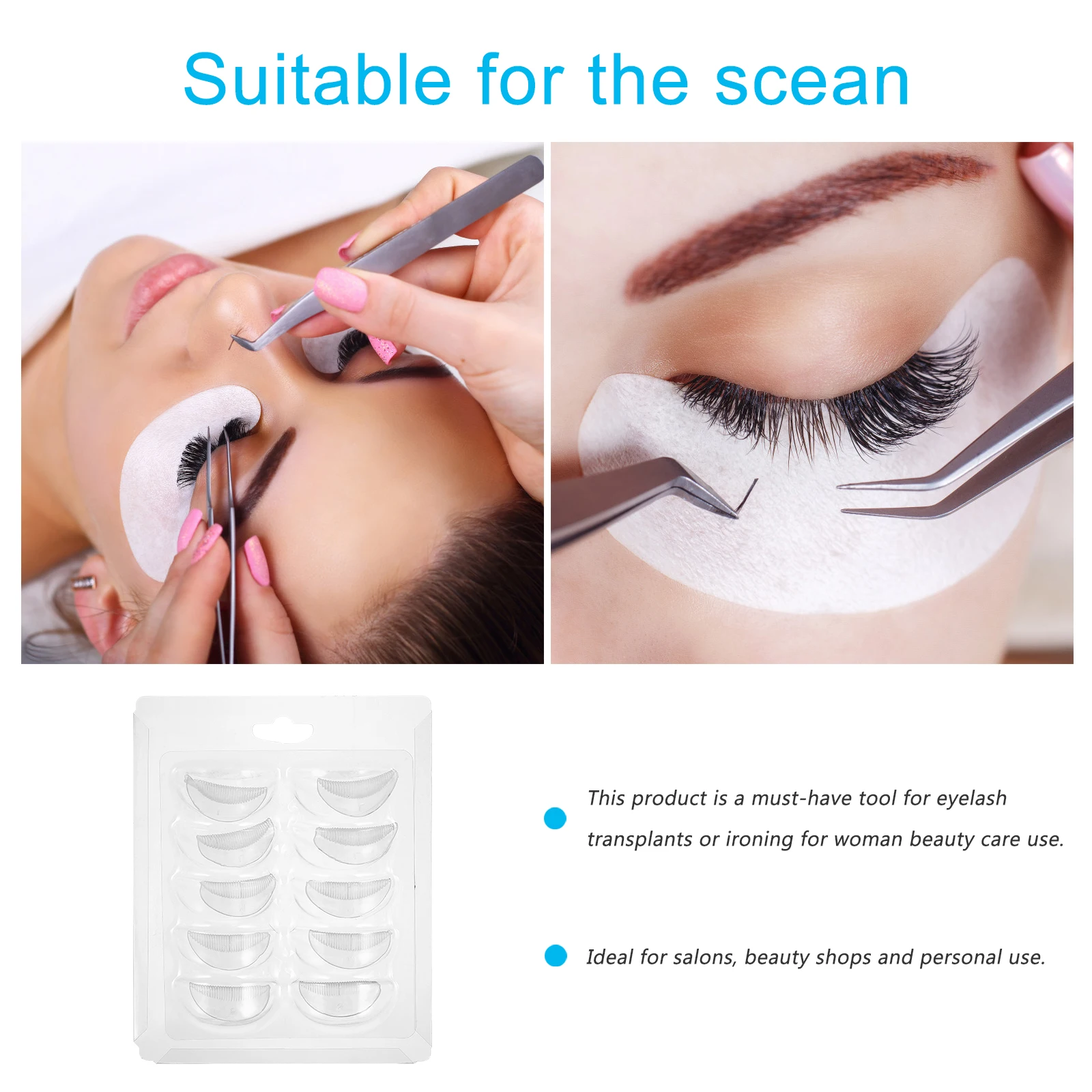 

20pcs Silicone Perming Curler Shield Pads Reusable False Patches Eyelash Grafting Gasket Tools For Beauty Salon Eyelash