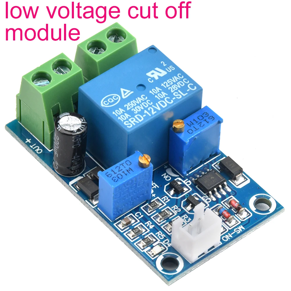 12V Battery Low Voltage Auto Cut off Automatic Switch Recovery Protection Board Undervoltage Switch Module Charging Controller