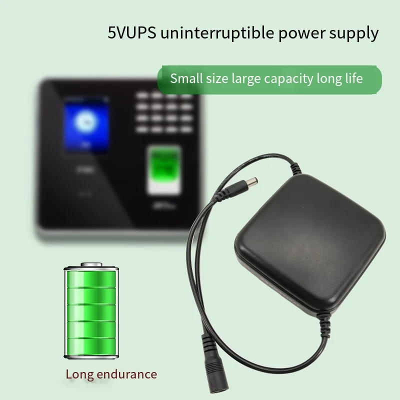 12V and 5V attendance machine with battery,rechargeable attendance machine fingerprint battery,