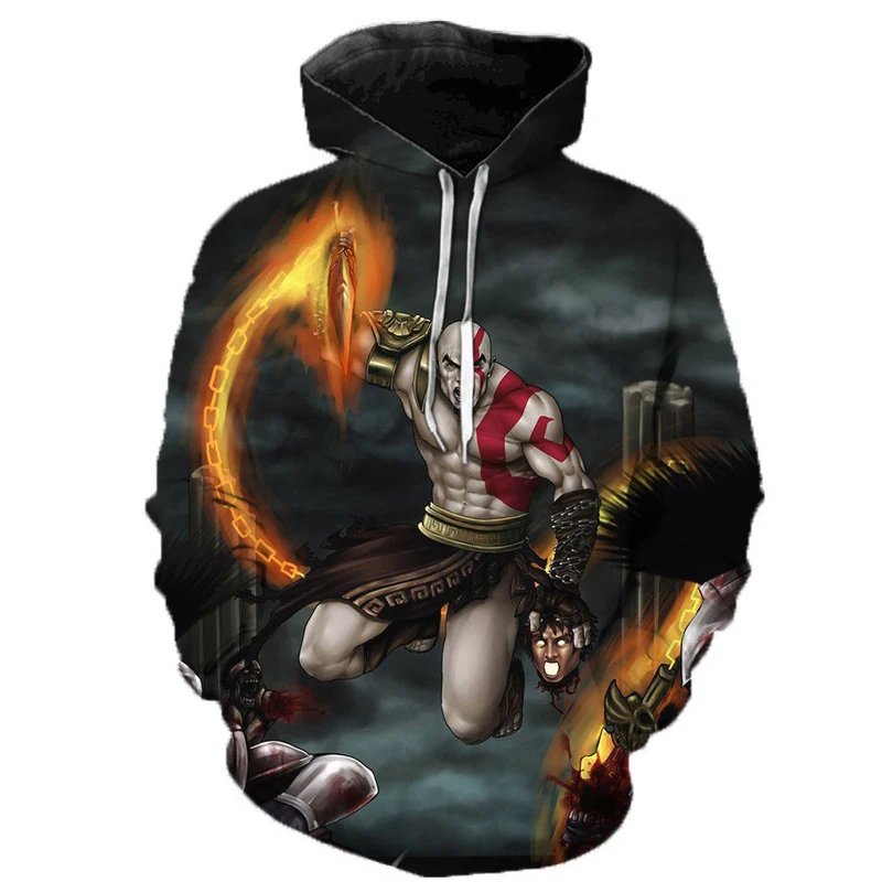 

2023 God Of War Printed 3D Cool Winter Autumn Hoodies Male Female Anime Sweatshirt Personality Casual Plus Size Pullover Coat