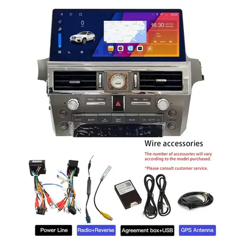 1920*720 CarPlay Multimedia Player 12.3'' Carplay Android 14 GPS Navigation WiFi Stereo radio For LEXUS GX400 GX460 2010 - 2022 10 best sales gx460 carplay - №2