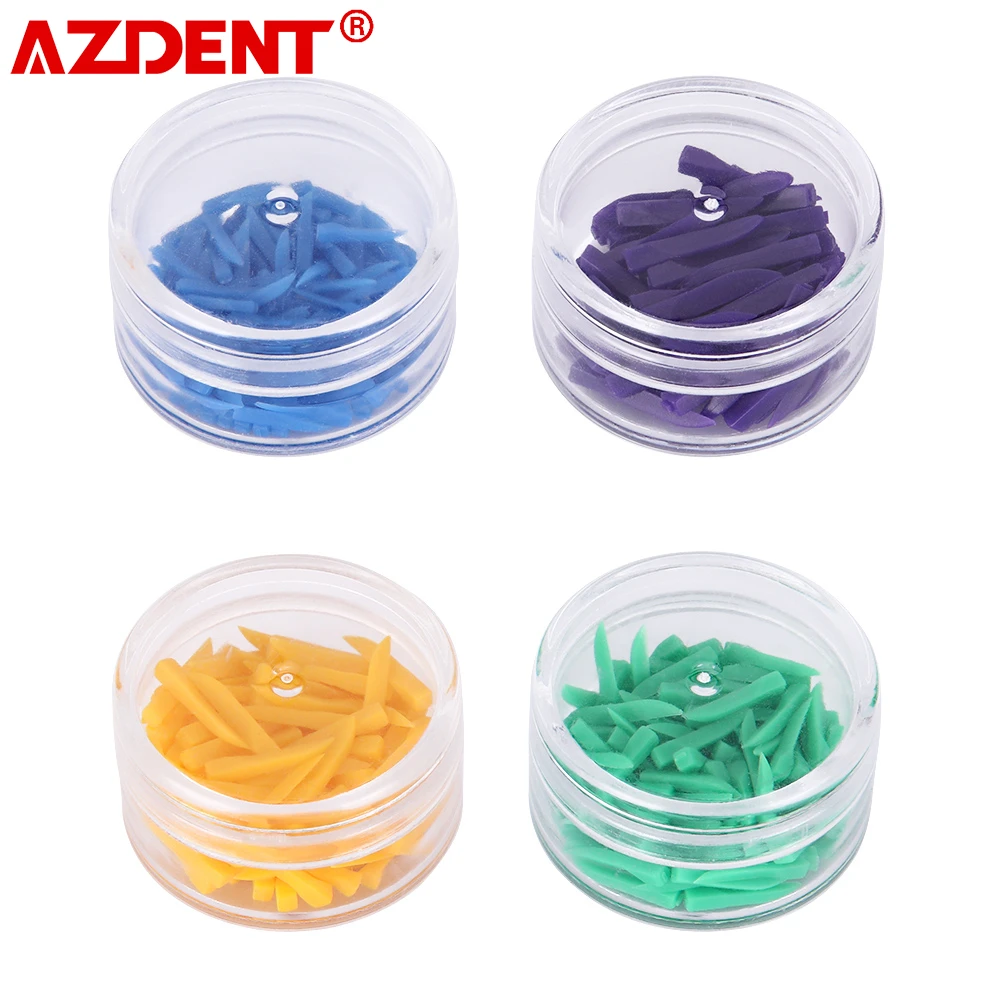 AZDENT 1 Set Disposable Dental Materials Wedges Plastic Dentistry Lab Instrument Dentist Tools Tooth Gap Wedge 4 Colors Choice