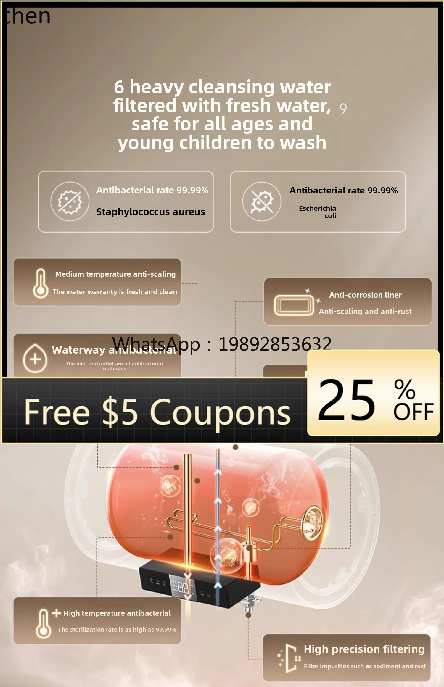 

electric water heater household bathroom 60/80 liters bath water storage type quick heating energy saving