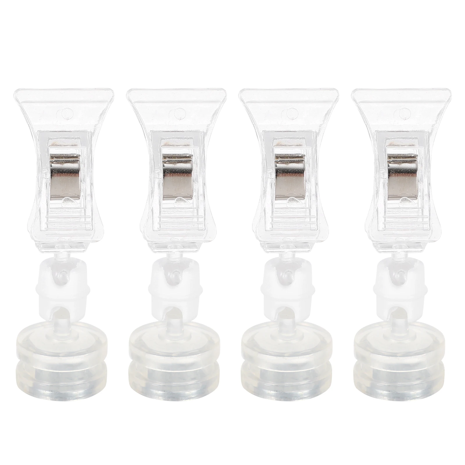 

4Pcs Magnetic Label Holder Sturdy Price Display Clamp Practical Advertising Clip for Desk Supermarket Food Sign Banquets