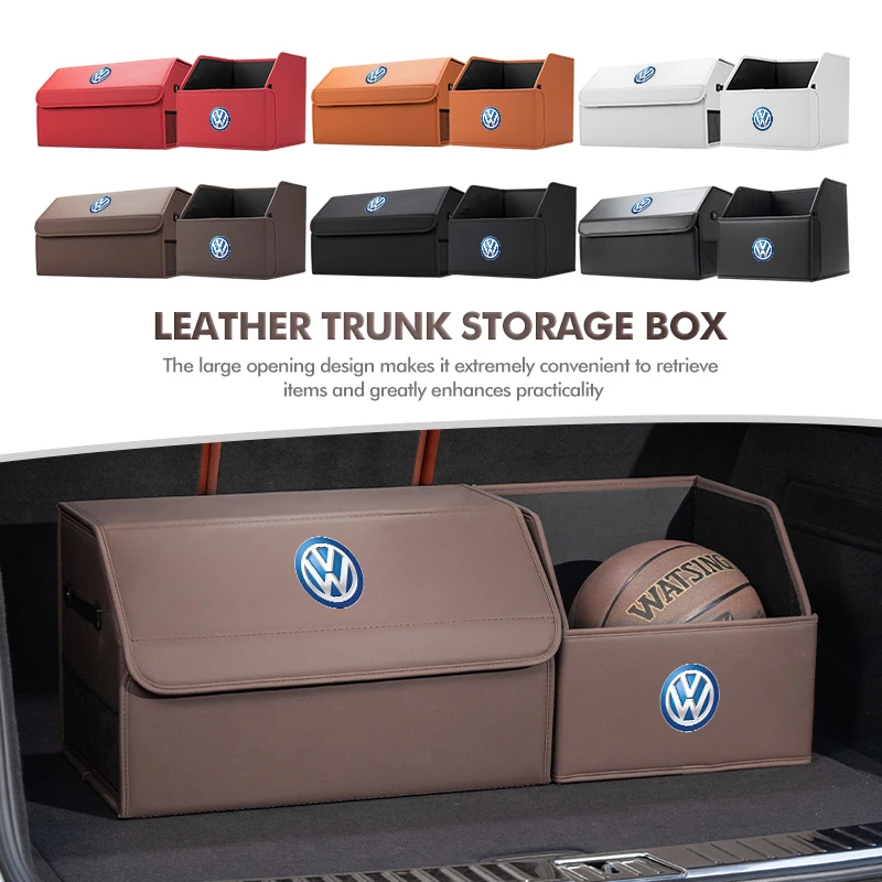 Car Trunk Organizer Durable Collapsible Big Capacity Storage Box For Volkswagen Scirocco Passat Polo B7 CC Tiguan Sharan Touran