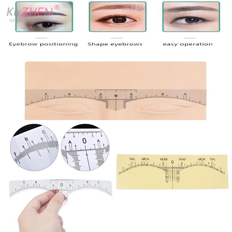 

1-10 шт. одноразовая линейка для бровей, микроблейдинг, полуперманентная линейка для татуировки бровей, руководство для макияжа, трафарет, измерительные инструменты