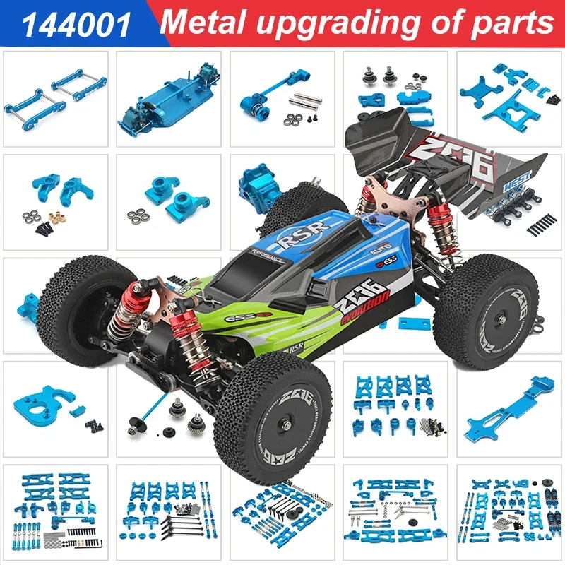 Wltoys 144010 144001 144002 124016 124017 124018 124019 Metalen Upgrade Voor-En Achterdifferentiëlen Voor Rccar-Onderdelen Auto-Accessori