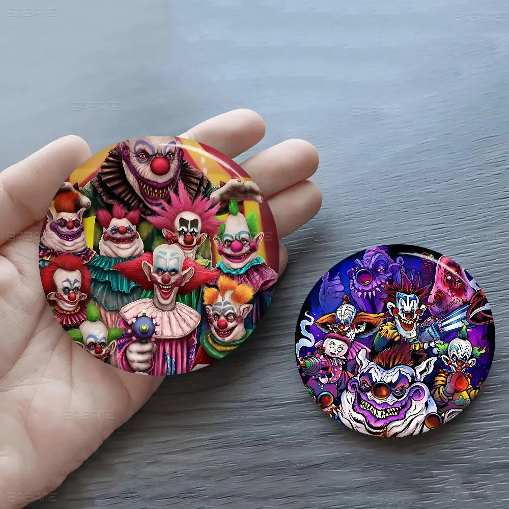 K-Killer Klowns From Outer Space 58mm Cute Series Pins Funny Badge Interesting Animals Brooches Backpack Clothes Accessory