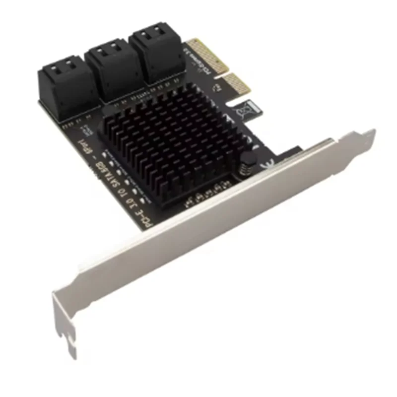 AEE7-PCI-E 6 portas cartão sata pci-e 4x cartões pci express para sata 3.0 6 portas sata iii 6gbps pcie x4 placa adaptadora de expansão