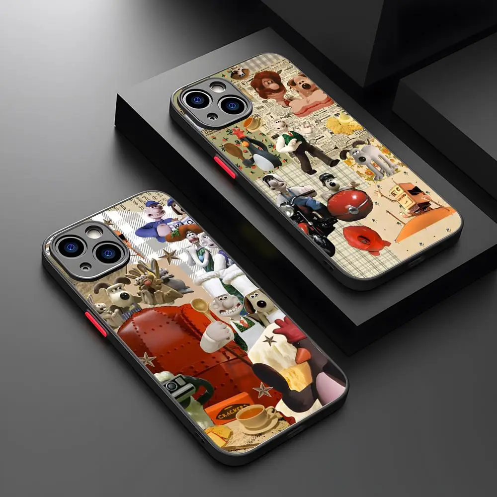 Cartoon Gromit Phone Case Matte Transparent For 16 15 IPhone 12 11 13 14 Pro Max X XR 8 Plus Back Cover