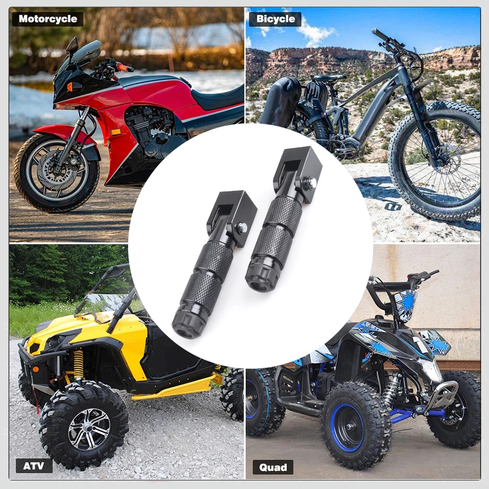 

Aluminum 1 Pair Foldable Motorcycle Footpegs CNC Motor Bike Folding Foot Pegs Premium Rear Foot Pedals RED/BLACK/GOLD/BLUE
