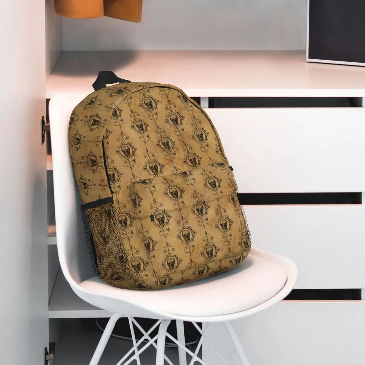 حقيبة ظهر Steampunk Skull رائجة البيع Daypack سعة كبيرة للأولاد والبنات حقيبة كتب حقائب كتف للرجال والنساء والأطفال حقيبة مدرسية