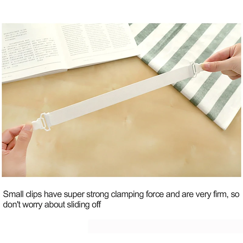 GUANYAO  White Bed Sheet Mattress Cover Blankets Grippers Clip Holder Fasteners Elastic Set Fixing Slip-Resistant Belt  Elastic